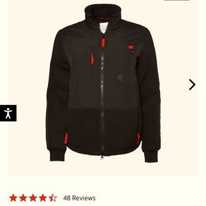 TOPO Designs Subalpine fleece. Size small. Black with red accents